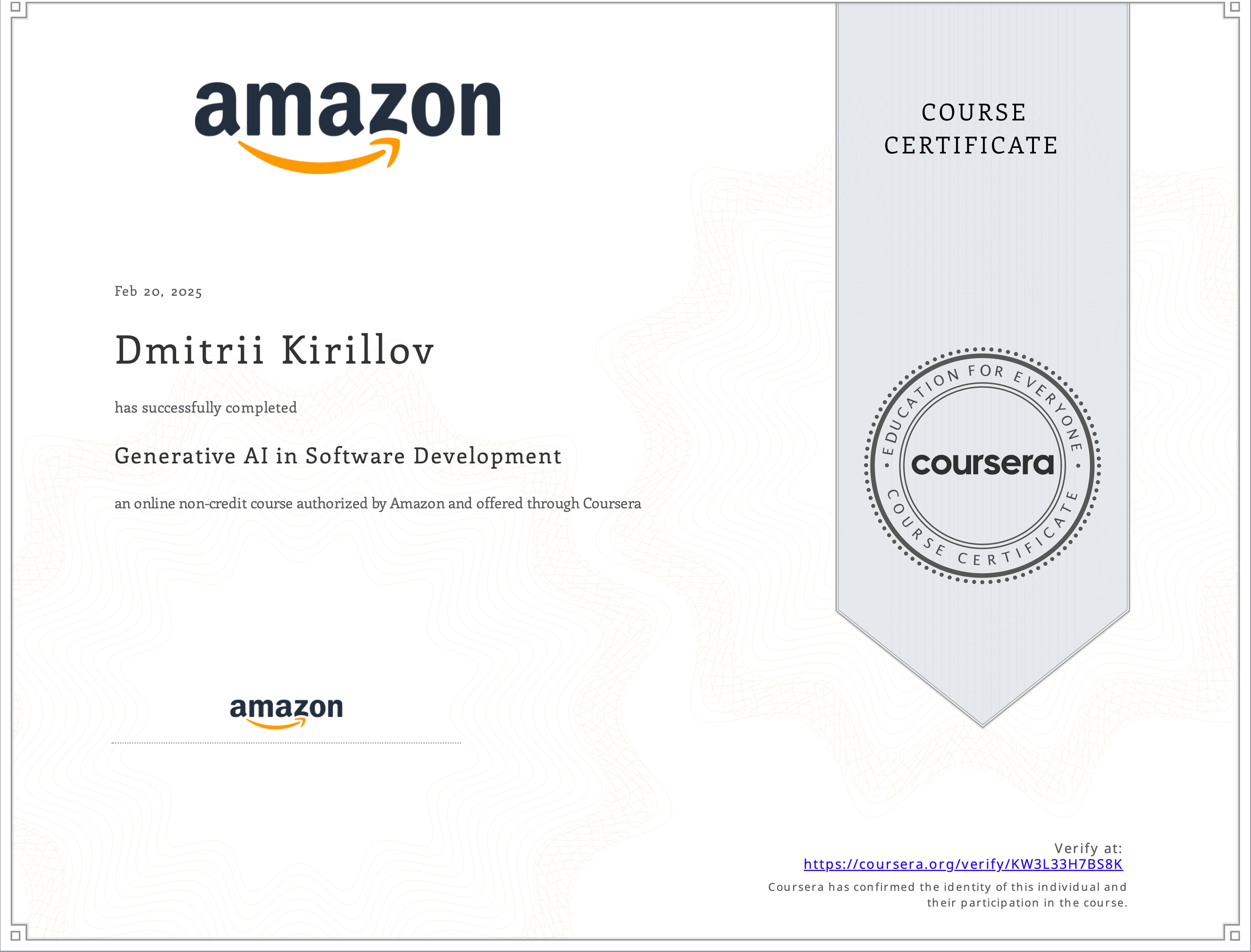 Amazon Generative AI certification